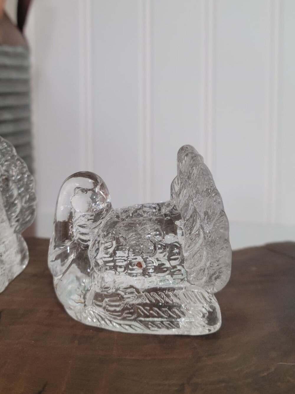 Williams Sonoma Glass Turkey SM Taper Candle Holders Fall Harvest -Set of 4 - Picture 4 of 16